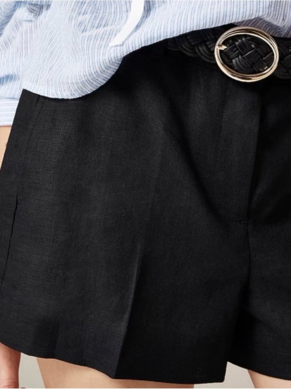 J.Crew black harbor linen shorts - Picture 2 of 4